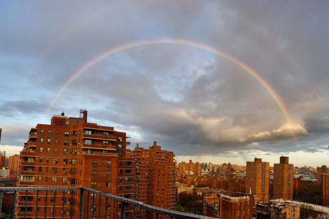 A rainbow over NYC